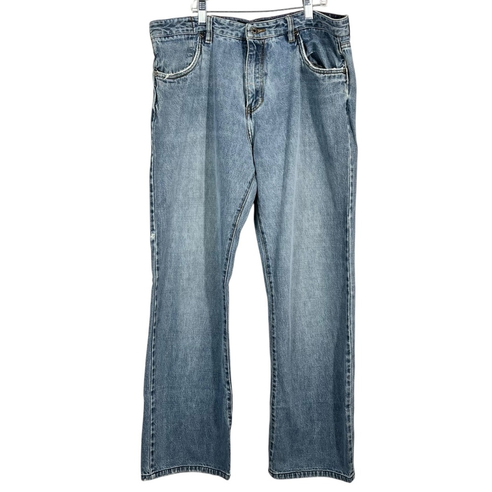 Rusty Denim Vintage Y2K Straight Relaxed Fit Skater Jeans Retro Light Wash 36x30